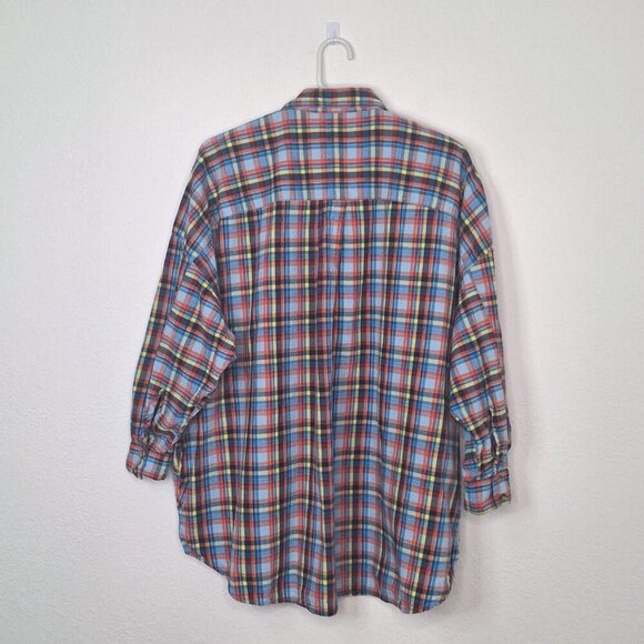 Urban Outfitters Multicolor Shacket Plaid Sz XS Button Down Oversized Bryce - Picture 10 of 15